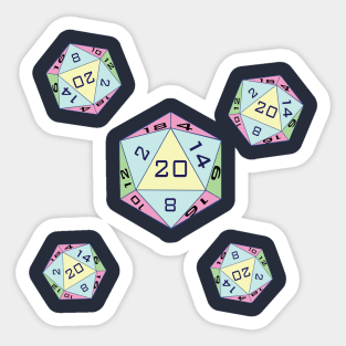 Like 5 d20s Sticker